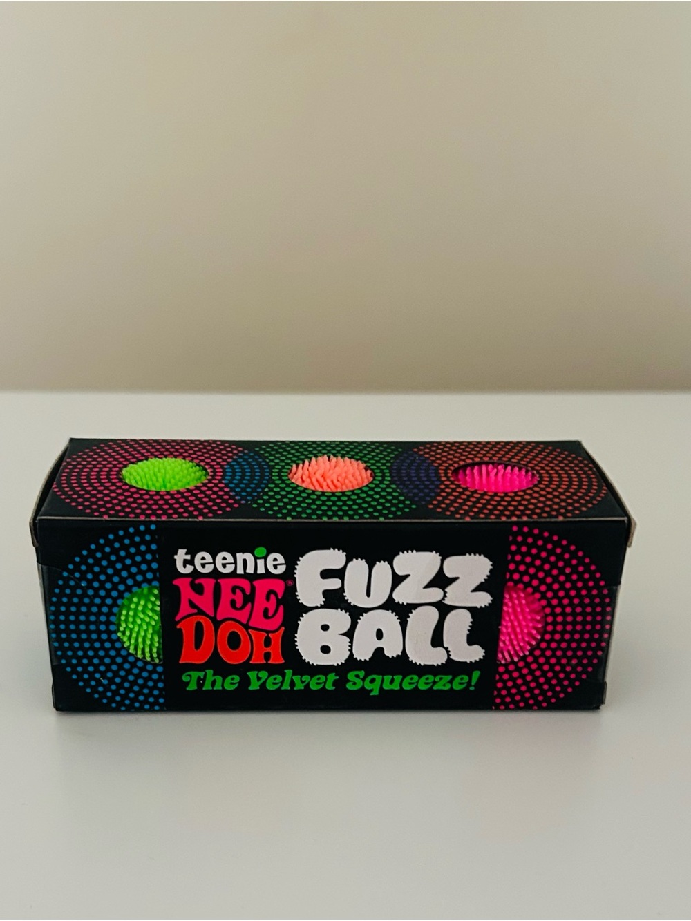 Teenie Needoh Fuzz Ball - Pink, Orange & Green - New